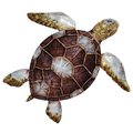 Eangee Home Design Eangee Home Design m8007 Sea Turtle Wall Decor with Brown Checkered Shell m8007